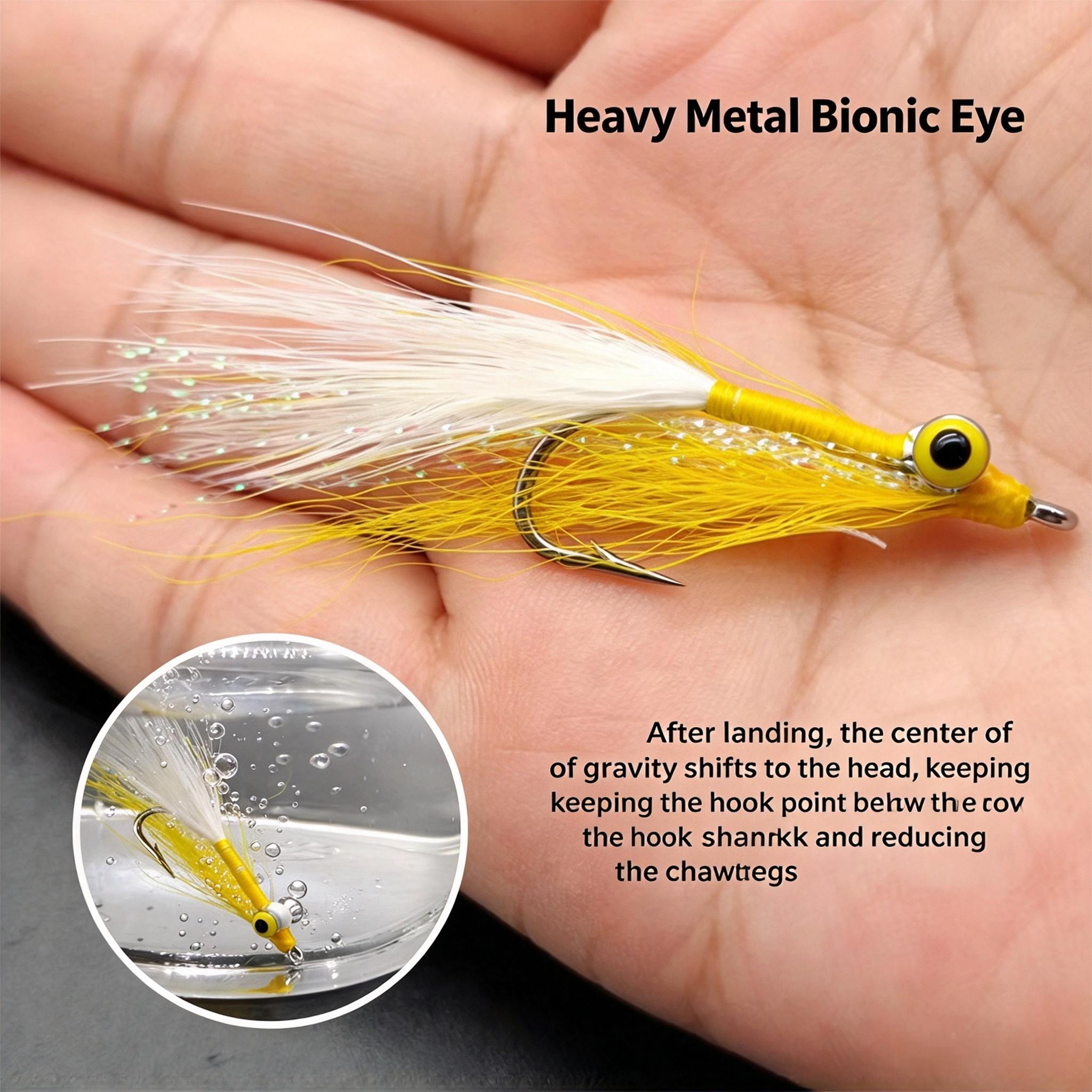 Sunflower Crazy Charlie Minnow Streamer Fly Fishing Flies, Hand‑Tied Artificial Streamer Lure for Trout, Pike, Bass Freshwater & Saltwater Fly Fishing thumb 6