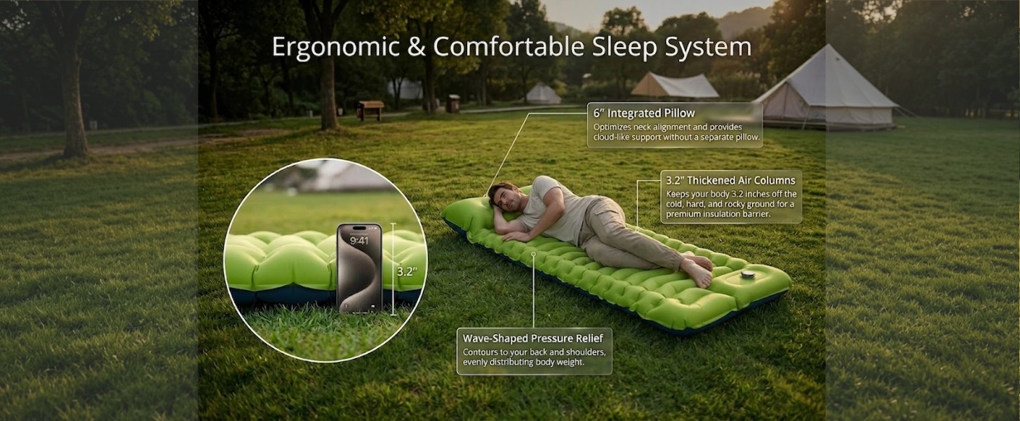 Sunflower TPU Inflatable Camping Sleeping Pad, Portable Backpacking Air Mattress for Outdoor Hiking thumb 20