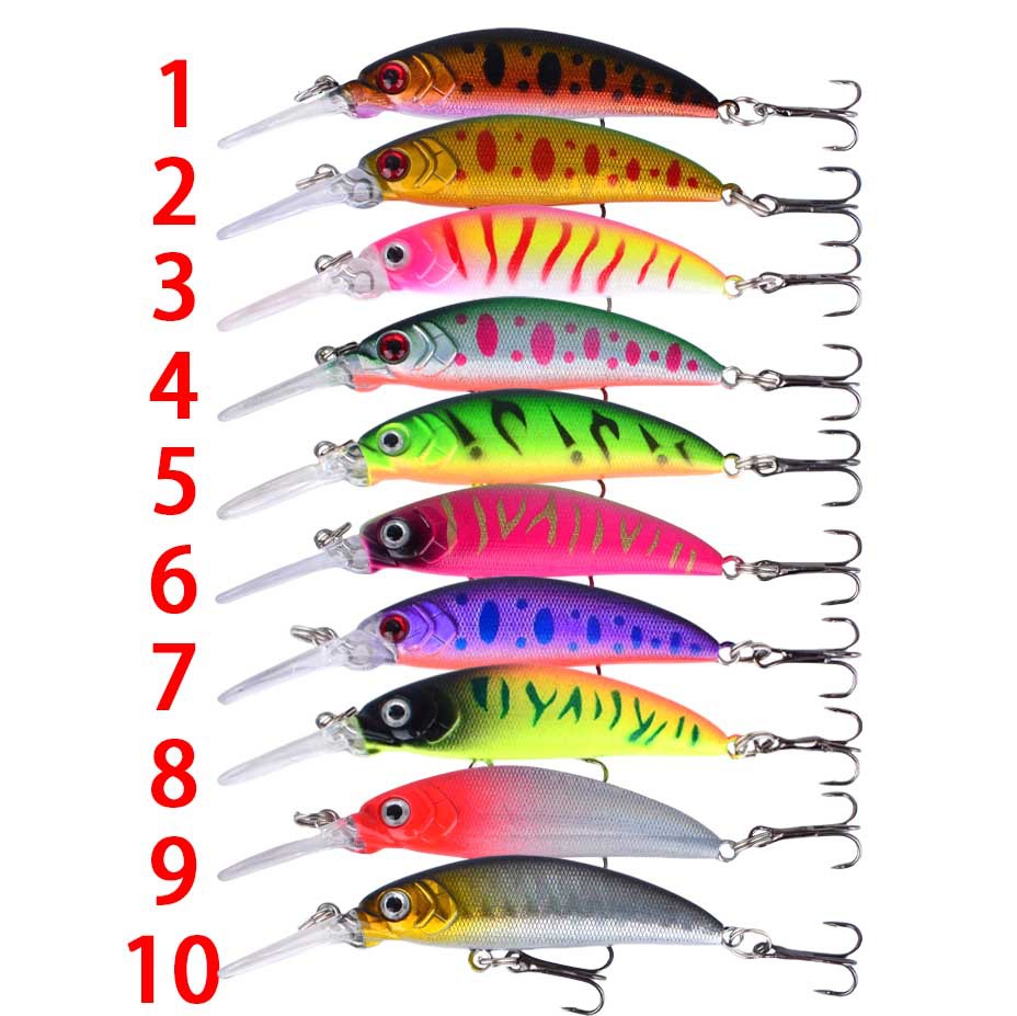 Sunflower Sinking Long Lip Minnow Lure 7.2cm 5.5g Hard Bait For Mandarin Fish, Culter, Bass thumb 3