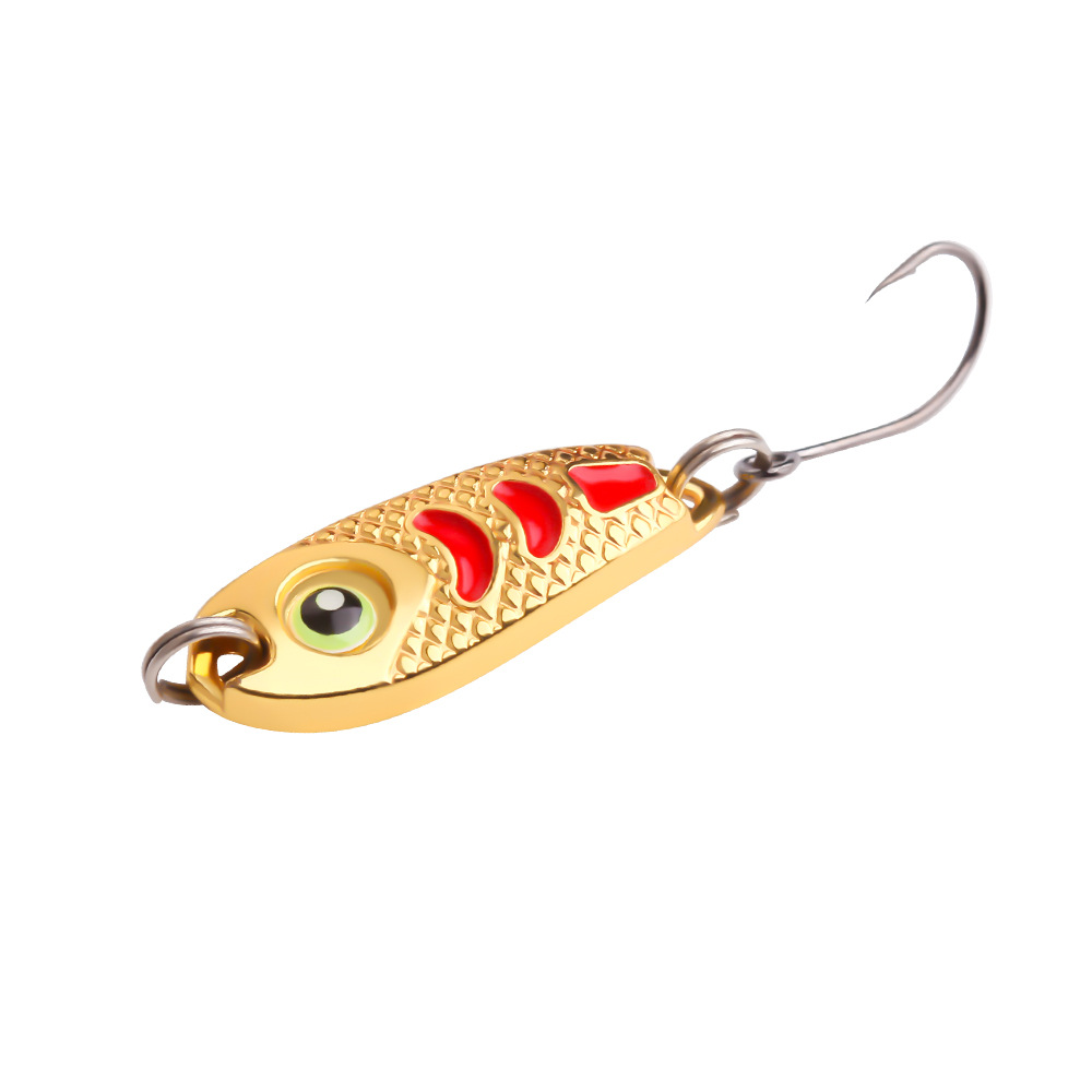 Sunflower Micro Bean Metal VIB Blade Lure Single Hook 1g 2g 3g 5g Gold & Silver For Stream Panfish thumb 3