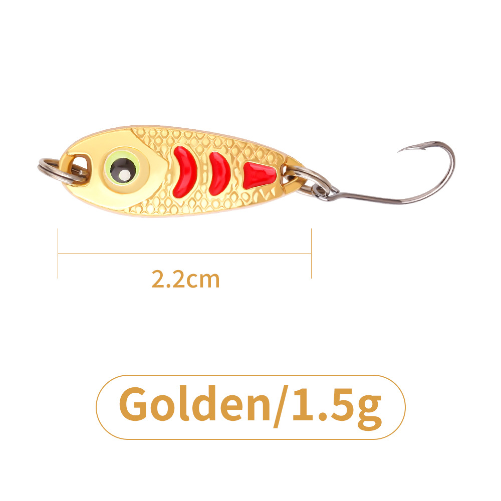 Sunflower Micro Bean Metal VIB Blade Lure Single Hook 1g 2g 3g 5g Gold & Silver For Stream Panfish thumb 4