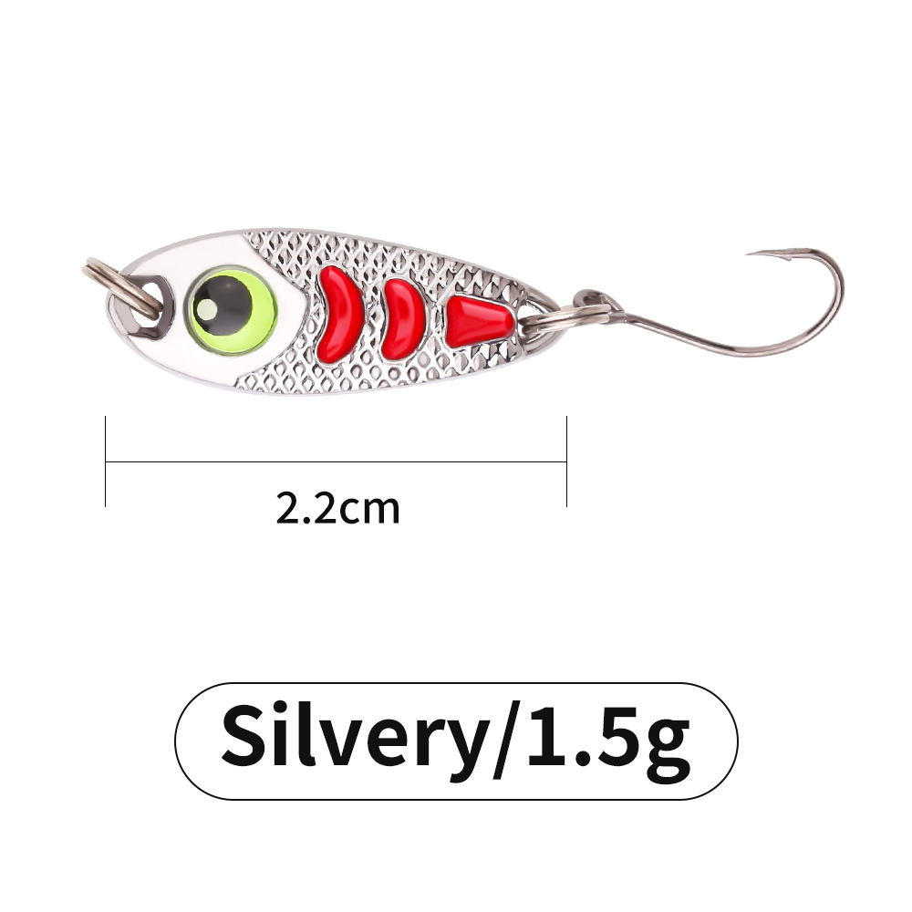 Sunflower Micro Bean Metal VIB Blade Lure Single Hook 1g 2g 3g 5g Gold & Silver For Stream Panfish thumb 8