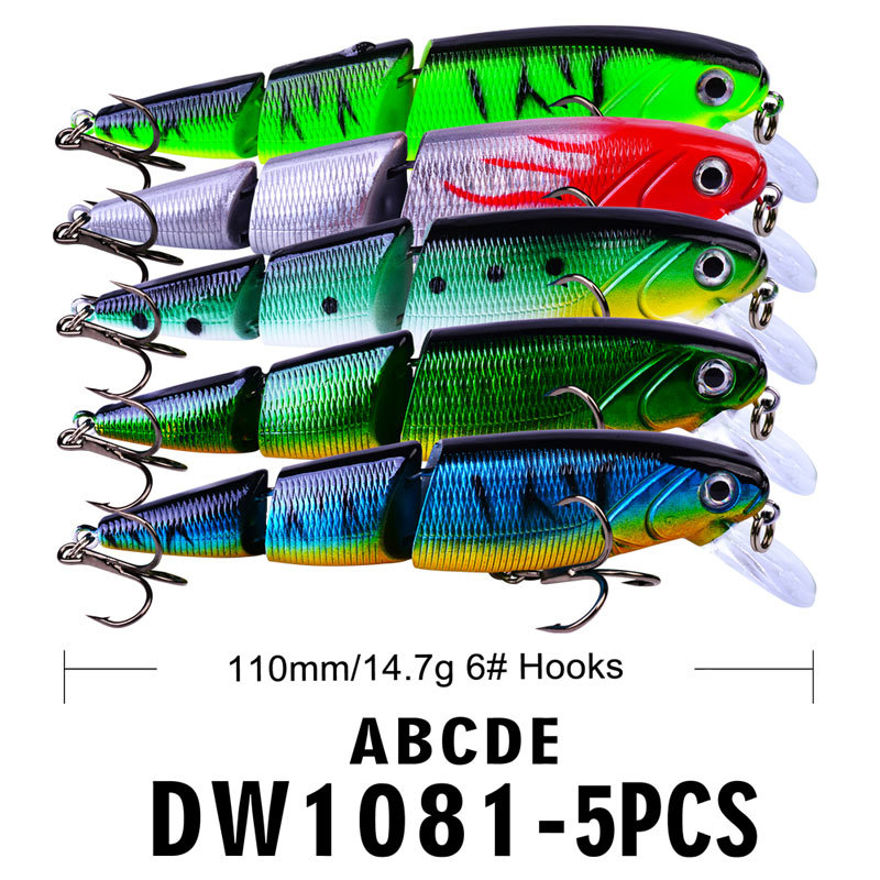 Sunflower DW1081 Multi-Jointed Segmented Minnow Hard Lure 110mm 14.7g Lifelike Swimbait For Fresh & Saltwater thumb 3