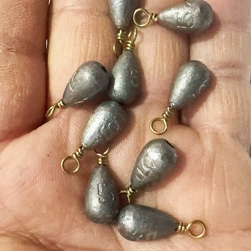 Sunflower Teardrop Fishing Lead Sinker With Rotatable Swivel Ring Multi Weights 2g-40g Saltwater Casting Weights thumb 8