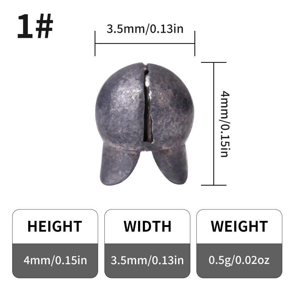 Sunflower Duckbill Split Shot Fishing Sinkers thumb 4