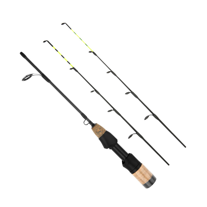 Sunflower Carbon Ice Fishing Rod 60cm, Double Tip Winter Ice Rod, 2 Sections Portable Short Lure Rod thumb 2