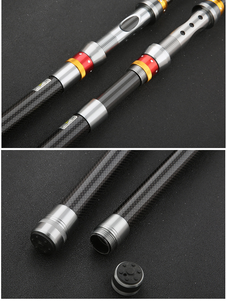 Sunflower Carbon Telescopic Mini Sea Rod, Portable Short Section Fishing Rod 1.8m~3.6m thumb 13