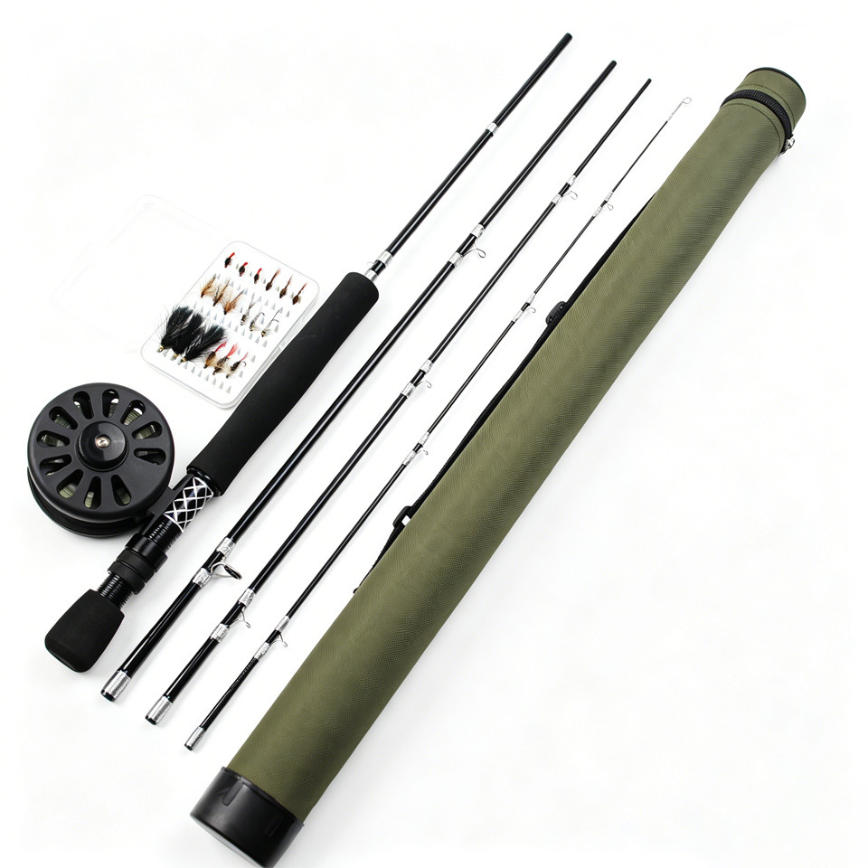 Sunflower Complete Professional Fly Fishing Combo Kit Carbon Rod Reel & Fly Flies Full Accessories thumb 2