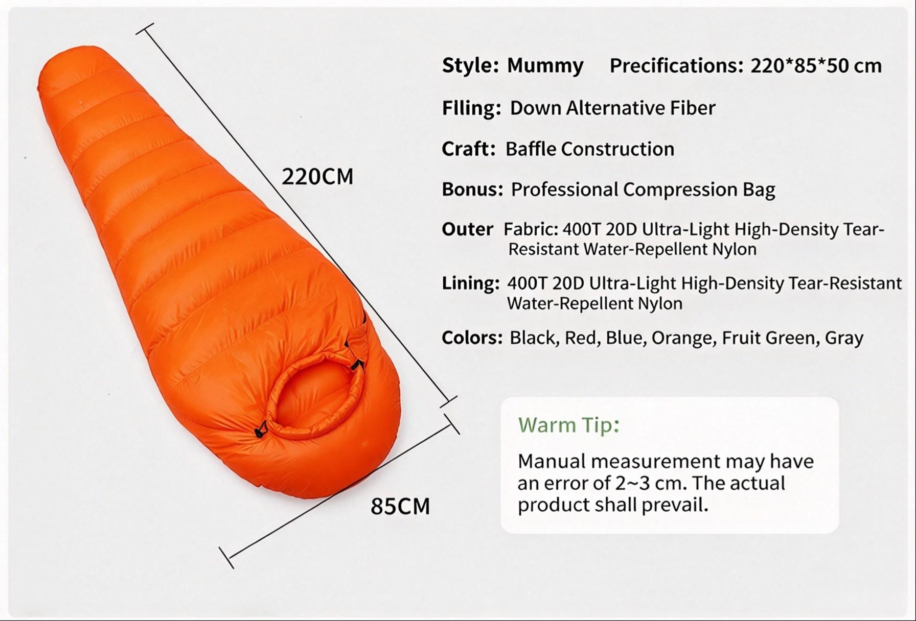 Sunflower Mummy Style Goose Down Sleeping Bag for Adult Winter Camping thumb 8