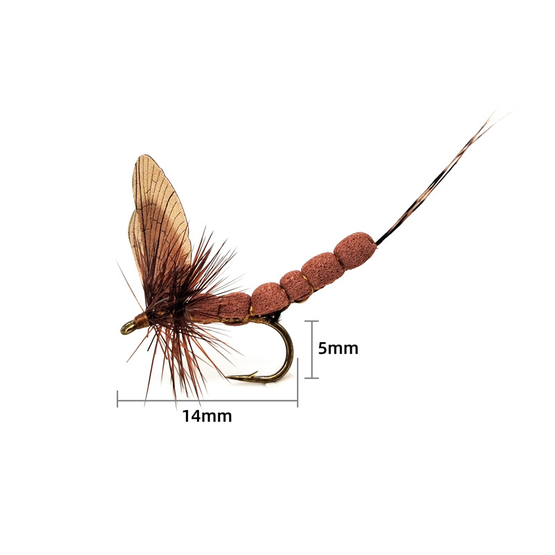 Sunflower CDC Mayfly Dry Fly Fishing Flies, Artificial Mayfly Lure for Trout & Brook Fly Fishing thumb 11