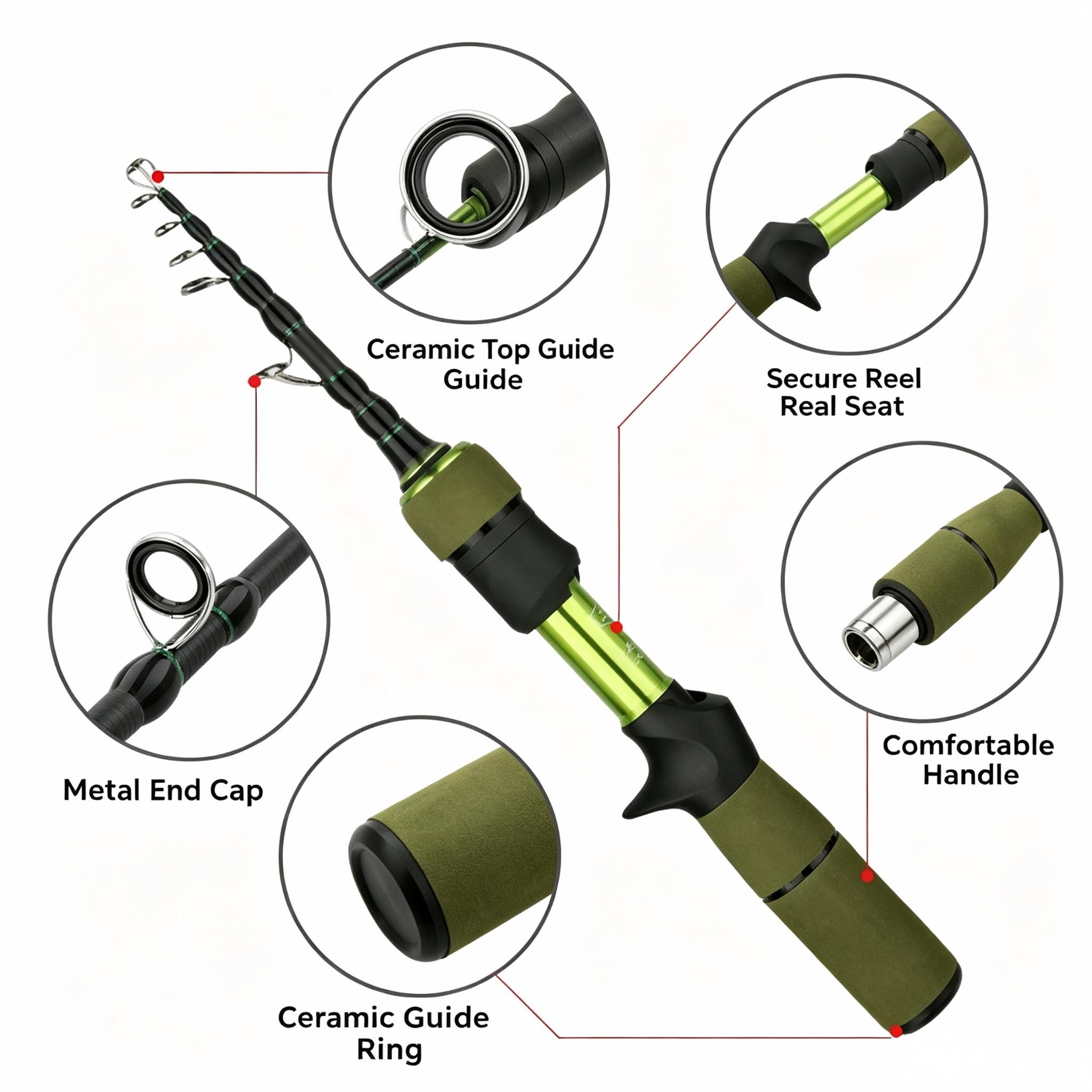 Sunflower Telescopic Carbon UL Trout Lure Rod, Portable Spinning & Casting Fishing Rod thumb 7