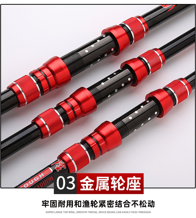 Sunflower 6 Layers Telescopic Sea Rod, Long Cast Spinning Fishing Rod 2.1M-4.2M thumb 34