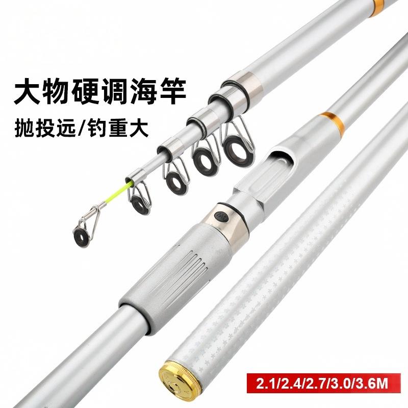 Sunflower Telescopic Fiberglass Sea Rod, Heavy Duty Hard Casting Fishing Rod 2.1m~3.6m thumb 3