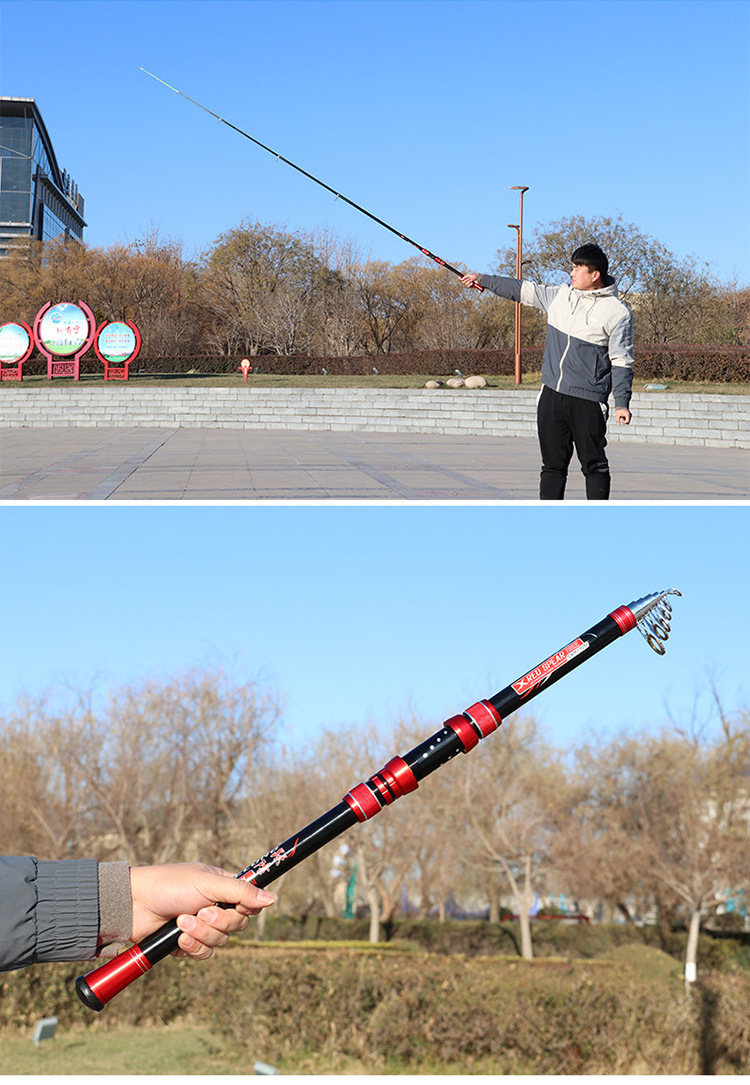 Sunflower 6 Layers Telescopic Sea Rod, Long Cast Spinning Fishing Rod 2.1M-4.2M thumb 38