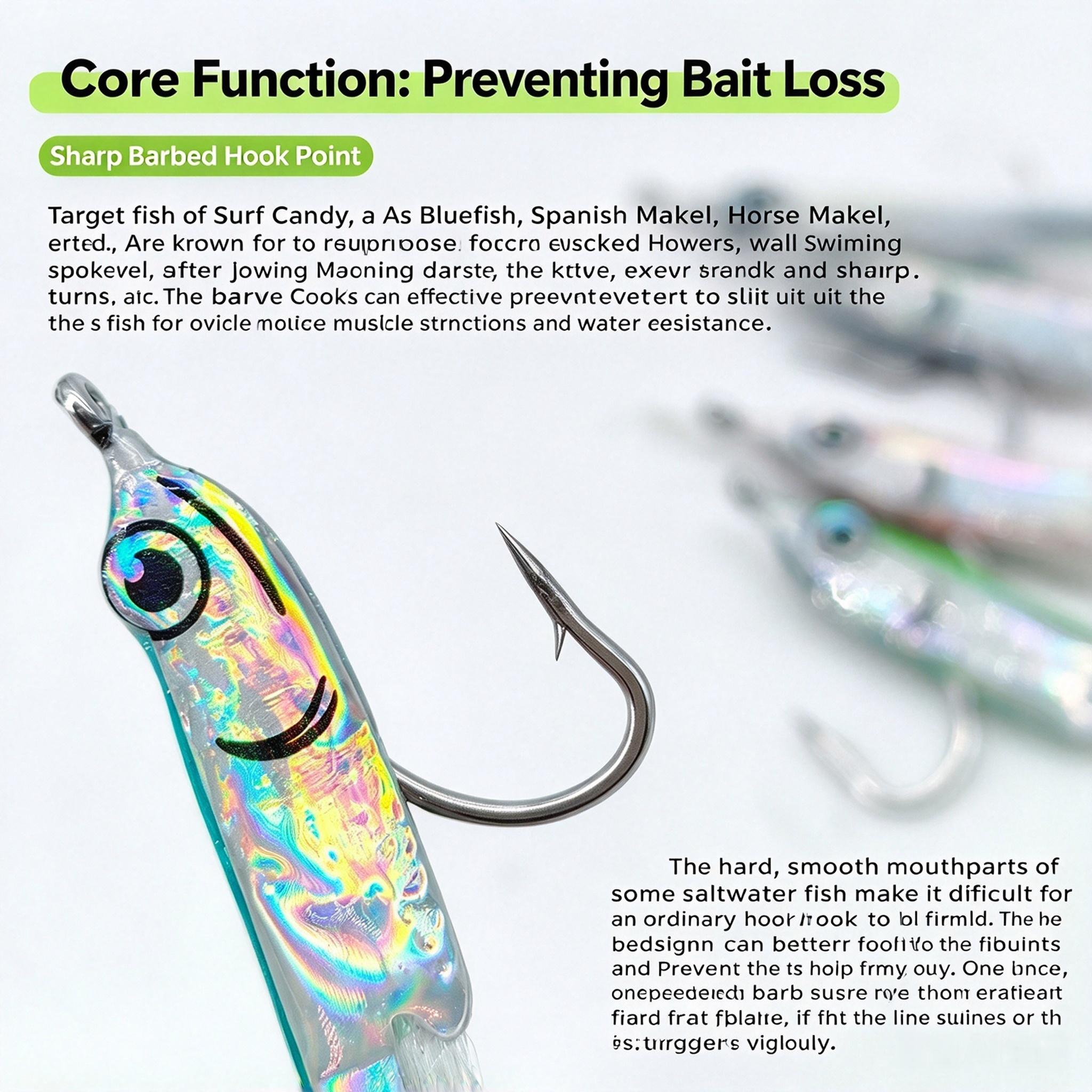 Sunflower Surge Candy Bucktail Jig Lure, Hand Tied 4# Hook Saltwater Fishing Bait for Tarpon, Pike thumb 7