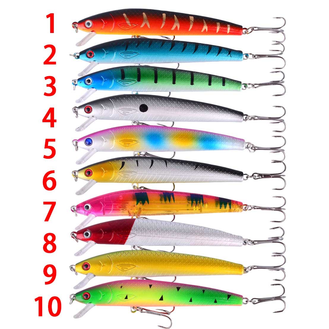 Sunflower Floating Minnow Lures 10cm 8.5g With Rattles Hard Bait thumb 15
