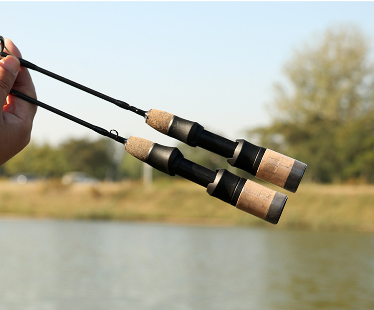 Sunflower Carbon Ice Fishing Rod 60cm, Double Tip Winter Ice Rod, 2 Sections Portable Short Lure Rod thumb 20