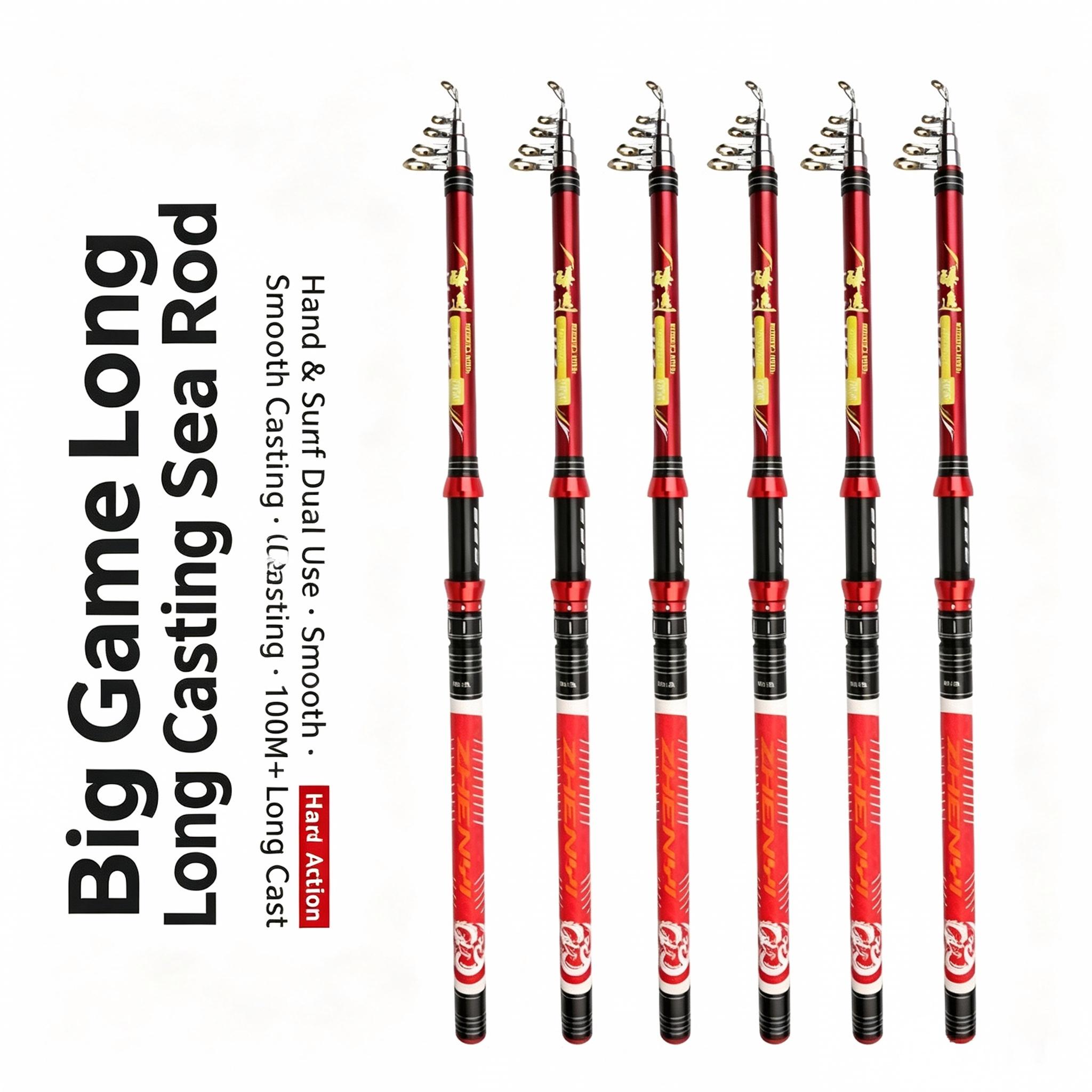 Sunflower 6 Layers Telescopic Sea Rod, Long Cast Spinning Fishing Rod 2.1M-4.2M thumb 15