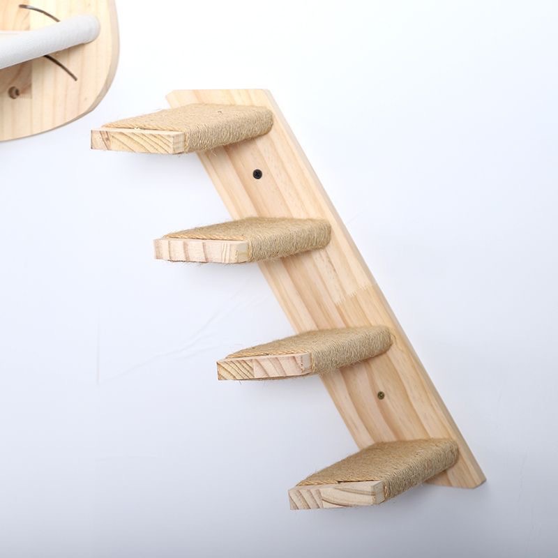 Sunflower Wooden Wall Cat Steps & Maze Ball Cat Toy Set thumb 8