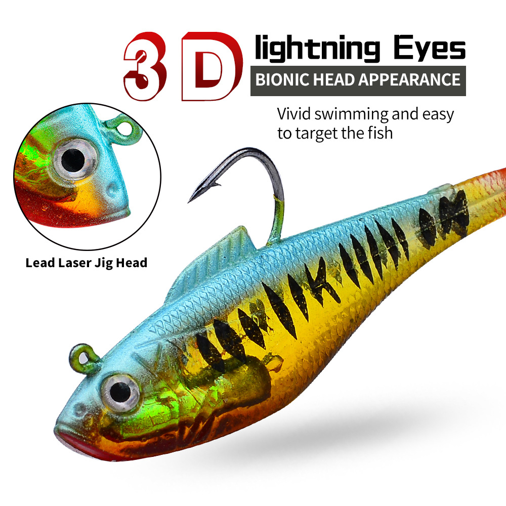 Sunflower T‑Tail Lead Soft Swimbait Lure DW6085 thumb 11