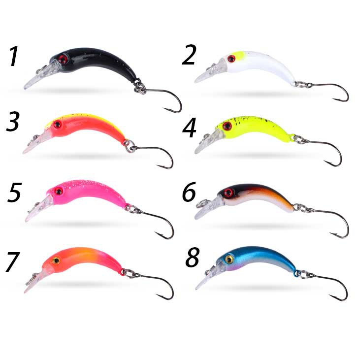 Sunflower Micro Sinking Curved Minnow Lure 4cm 1.2g For Trout & Whitebait thumb 13