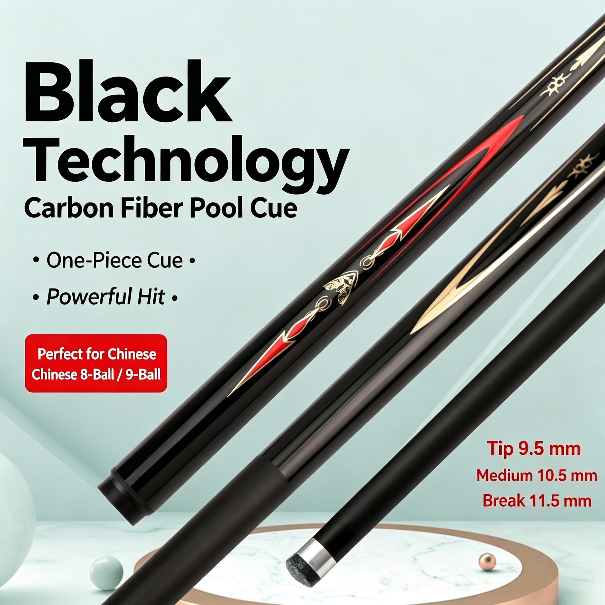 Sunflower One-Piece Carbon Fiber Billiard Pool Cue 145cm Small Tip Billiard Stick thumb 2