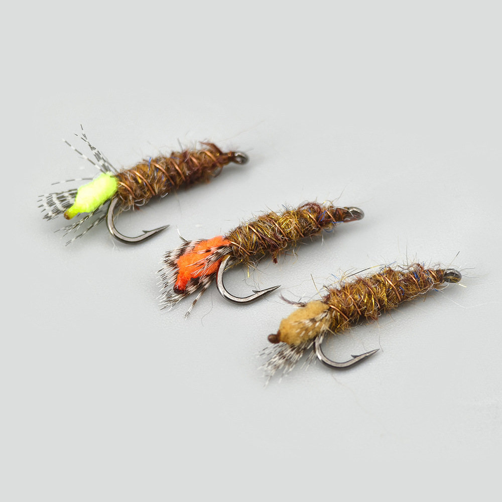 Sunflower CDC Midge Nymph Fly Fishing Flies, Bead‑Head Sinking Artificial Nymph Lure for Minnow, Trout, White Bass Freshwater Fly Fishing thumb 10
