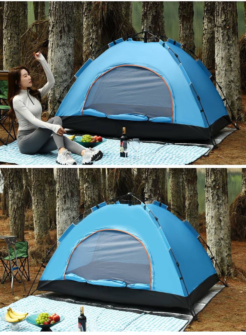 Sunflower Single Layer Automatic Pop Up Camping Tent, 2 Person Instant Setup Outdoor Tent thumb 13
