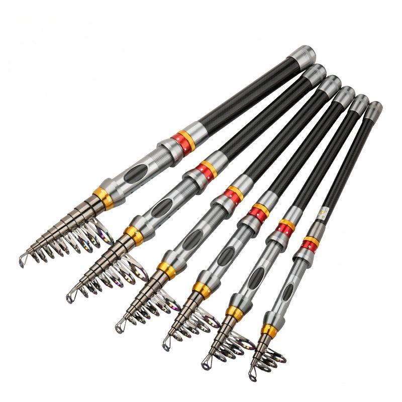 Sunflower Carbon Telescopic Mini Sea Rod, Portable Short Section Fishing Rod 1.8m~3.6m