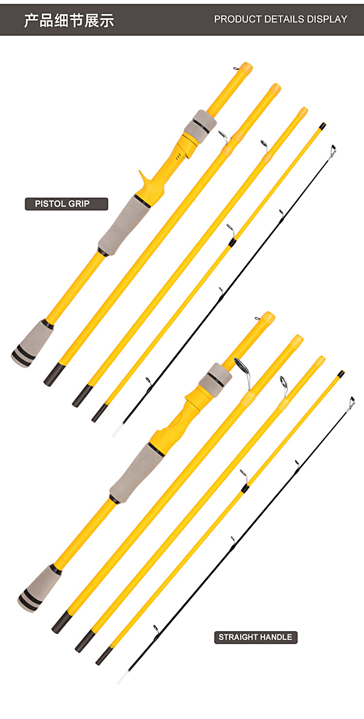Sunflower 4 Sections Portable Carbon Lure Rod, Travel Fishing Rod 1.8M / 2.1M thumb 12
